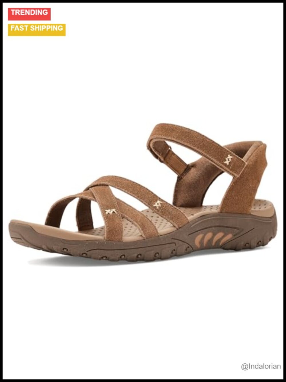 Suede Hands Free Slip-Ins Athletic Sport Sandals Cushioned Comfort